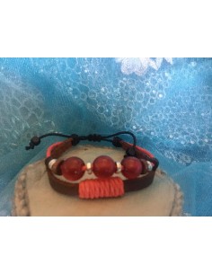 PULSERA DE ÁGATA ROJA PARA...