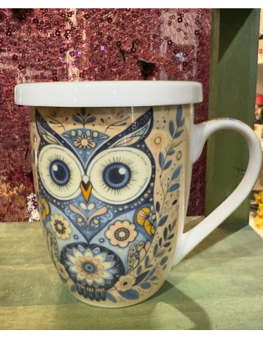 LA TAZA CON EL BUHO DE LA BUENA SUERTE